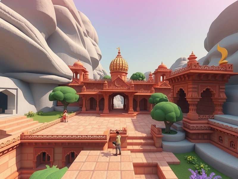 Mandir Marvels game screenshot showing temple exploration